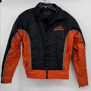 Vintage Southern Steel Easy Riders Large Black Orange Jacket Easy Rider